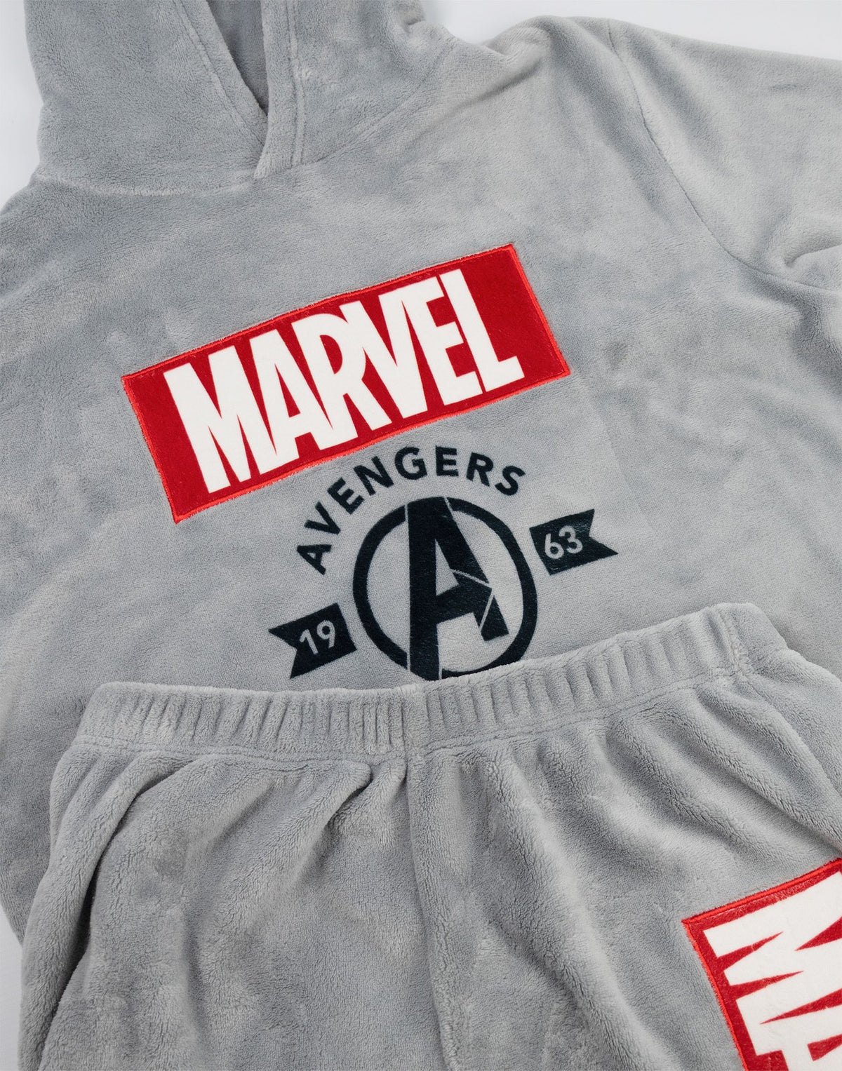 Marvel Long Sleeve Long Leg Pyjama Set | Mens Grey | Official Merch