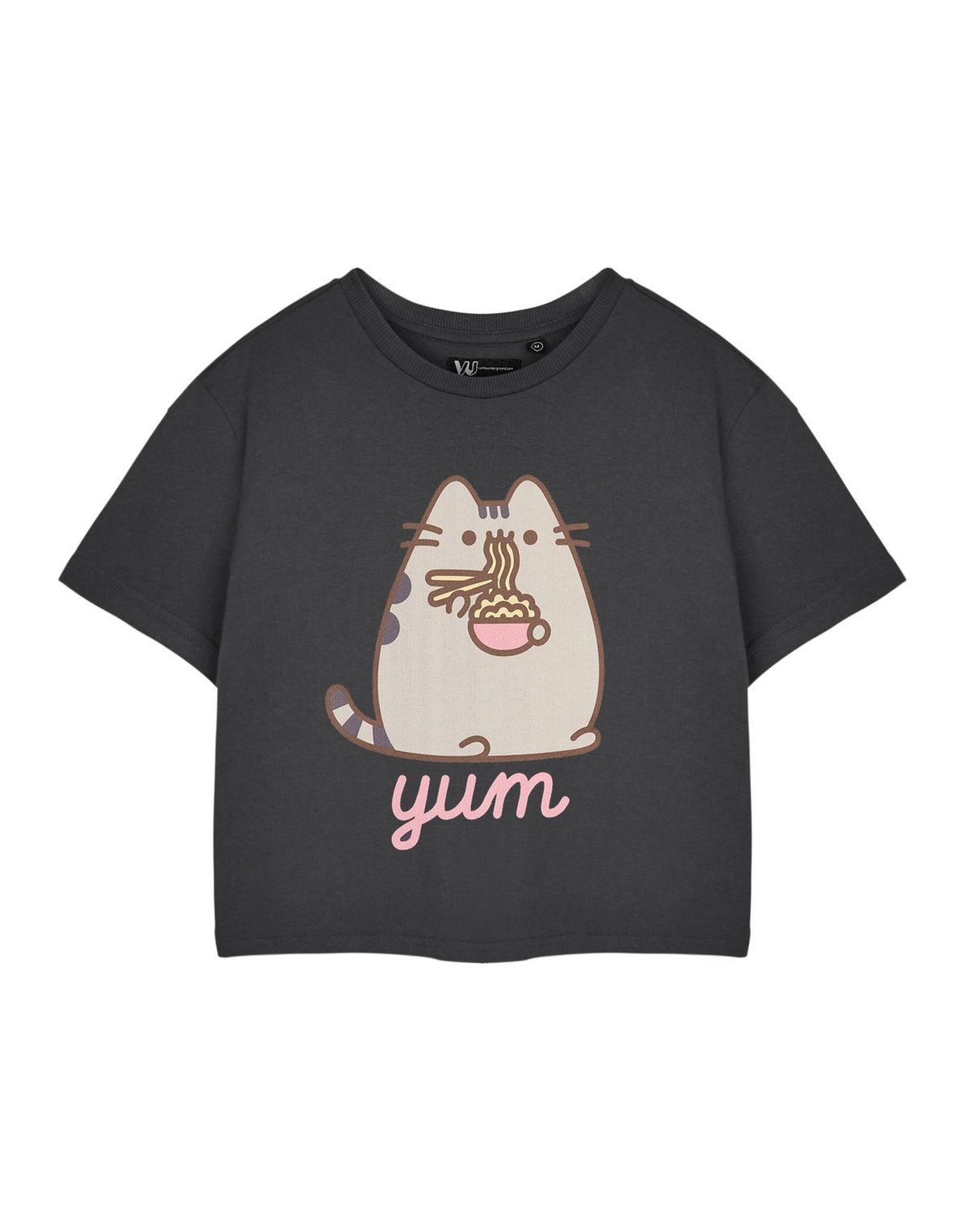 Pusheen Cropped Short Sleeved T-Shirt | Womens Charcoal | Official Merch