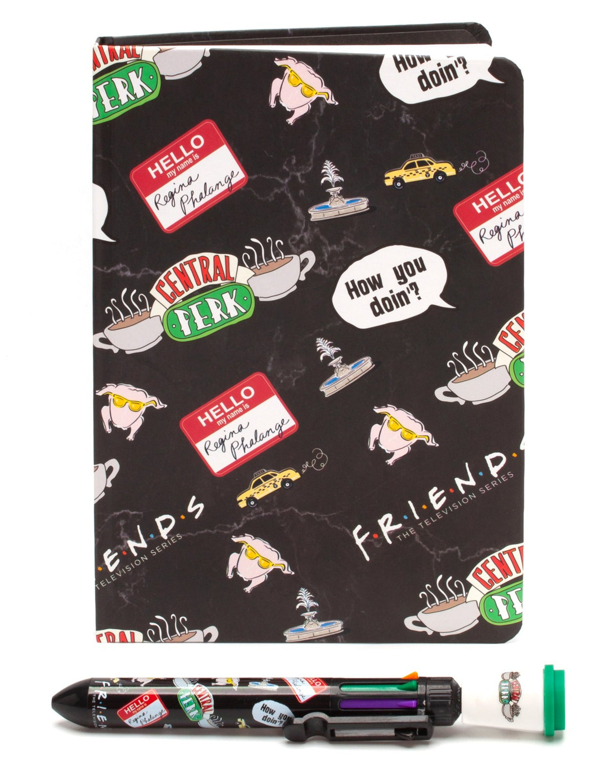 Friends Composition Notebook and Pen | Womens Black | Official Merch
