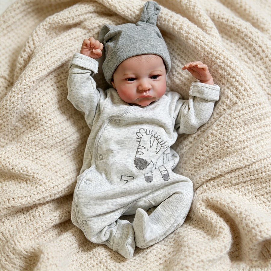 18" Real Life Reborn Dolls Newborn Boy Realistic Baby Twins Handmade Doll Gifts