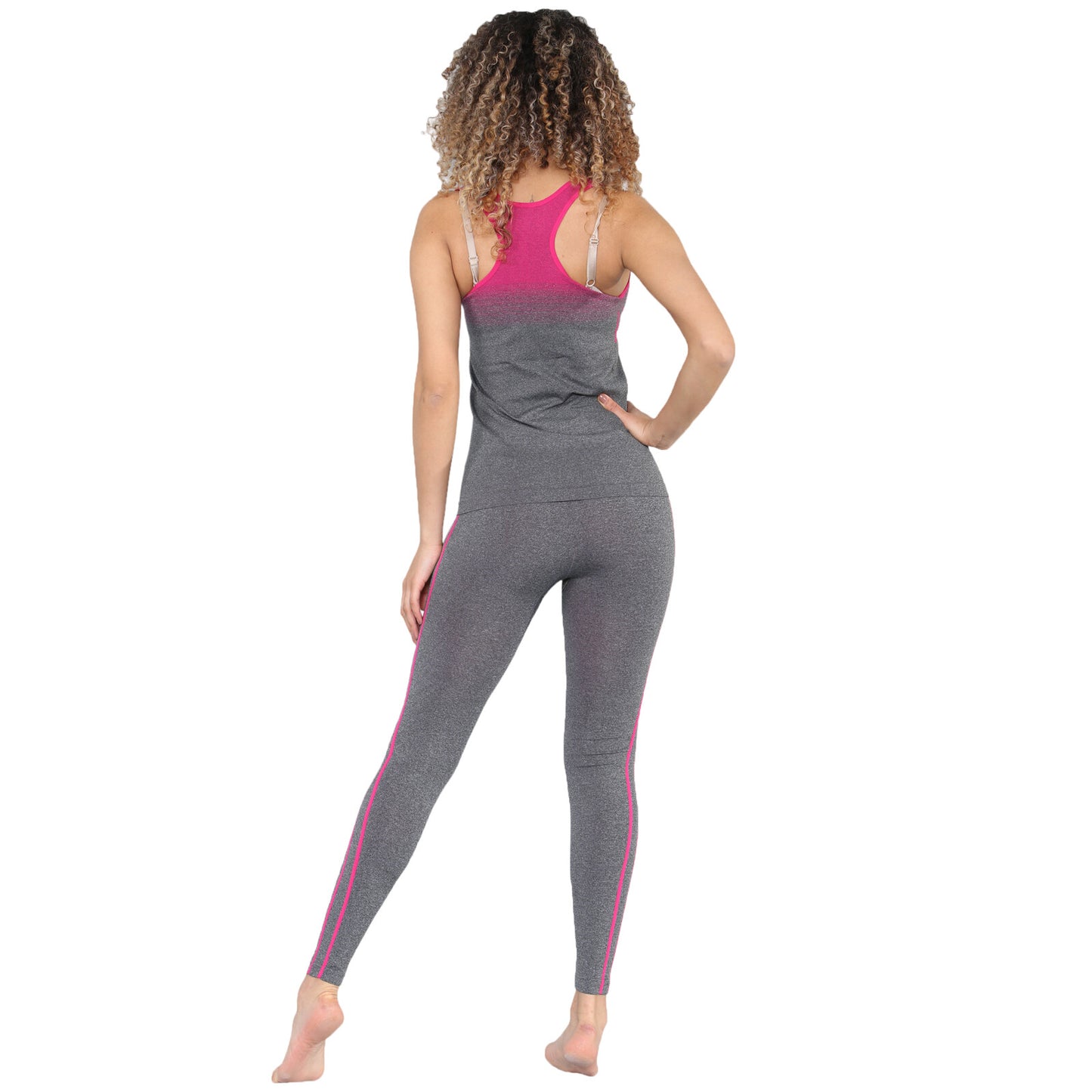 WOMENS GYM WEAR SUIT VEST LEGGINGS SET LADIES  ACTIVE WEAR YOGA SPORTS TRACKSUIT