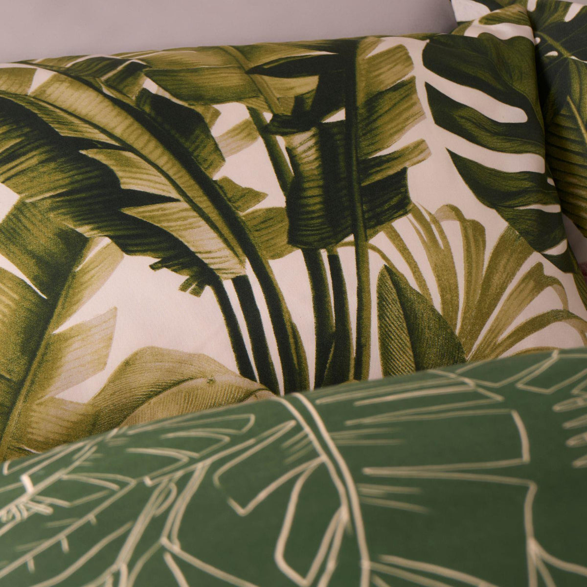 Tropical Duvet Cover Set Leaves Reversible Soft Bedding Quilt with Pillowcases