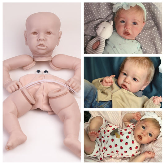 22'' Realistic Reborn Baby Doll Kit Unpainted Vinyl Silicone Baby Parts Kits DIY
