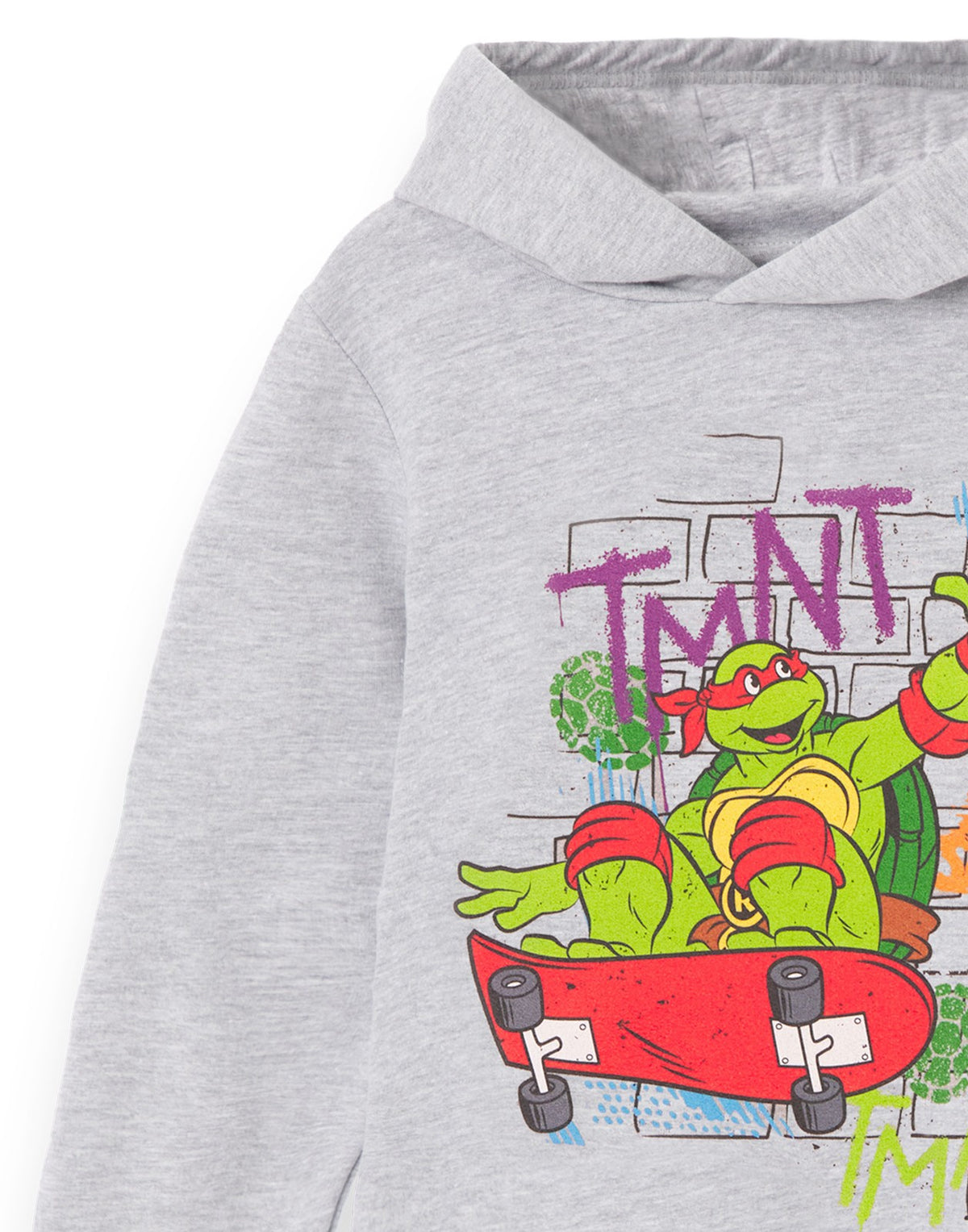 Teenage Mutant Ninja Turtles Hoodie | Boys Grey Marl | Official Merch