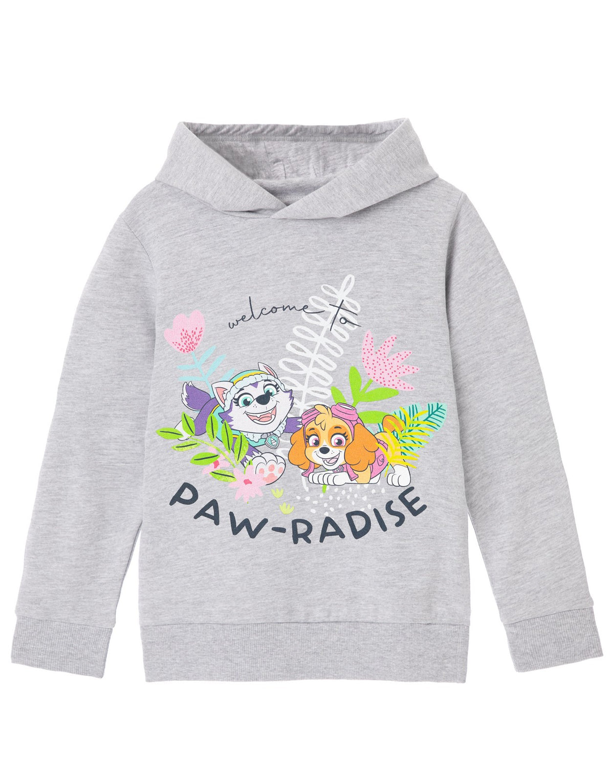Paw Patrol Hoodie | Girls Grey Marl | Official Merch