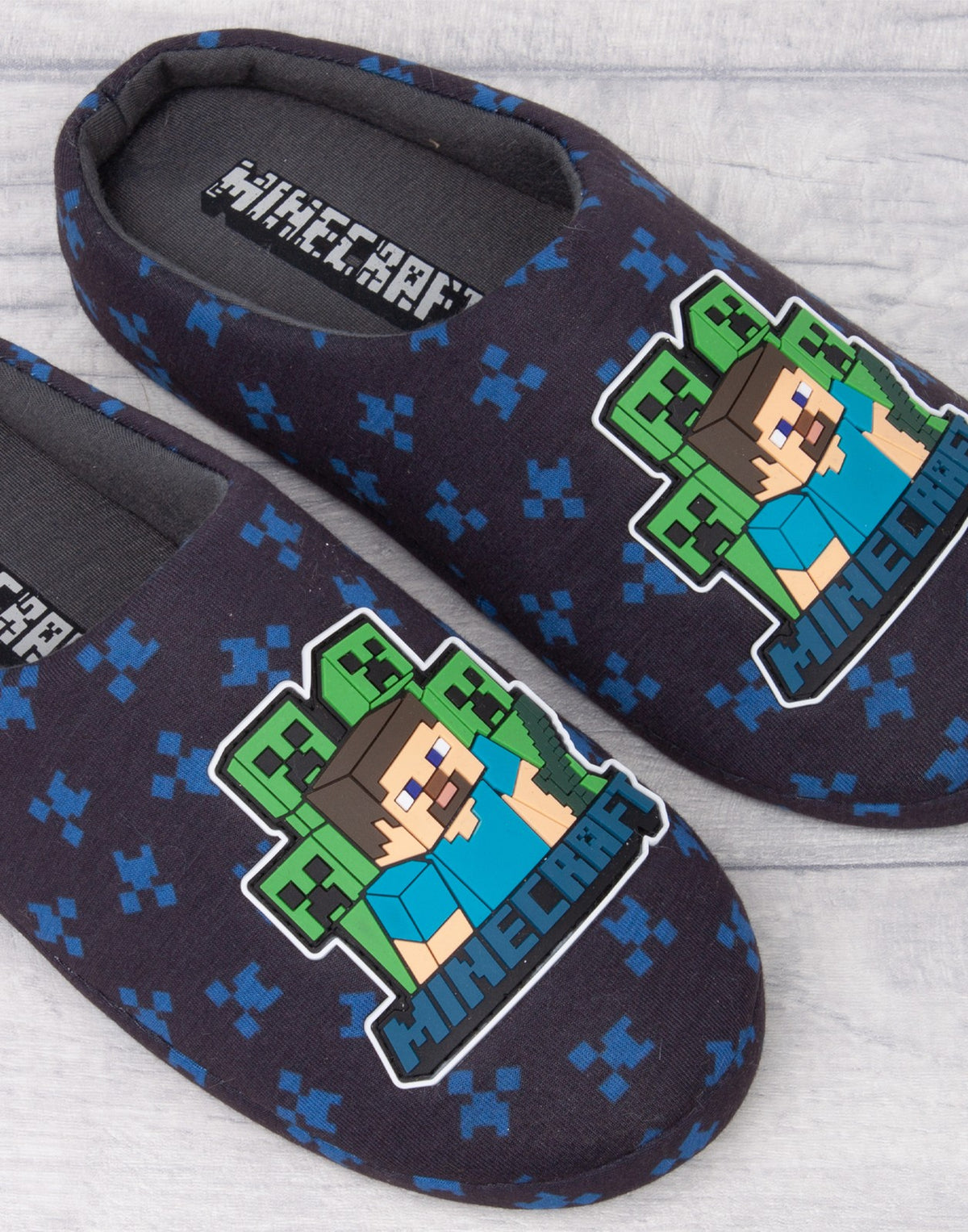 Minecraft Mule Slippers | Boys Blue Gaming | Official Merch