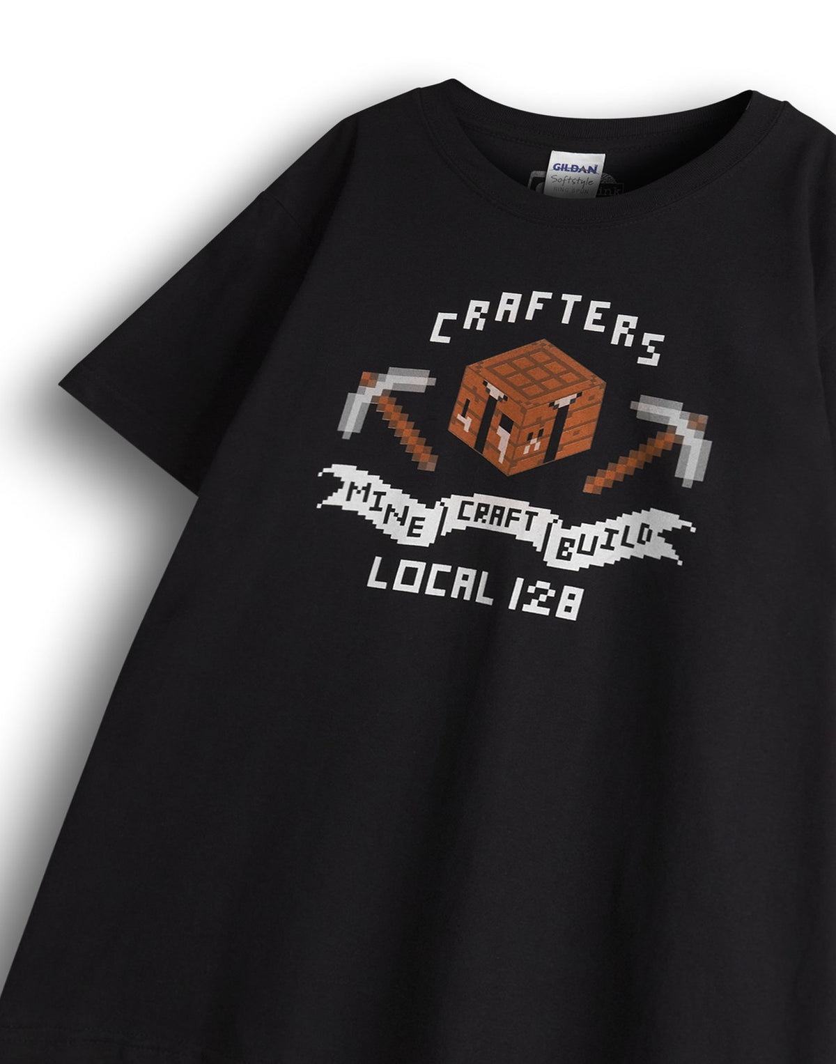 Minecraft Short Sleeved T-Shirt | Boys Black Gaming | Official Merch