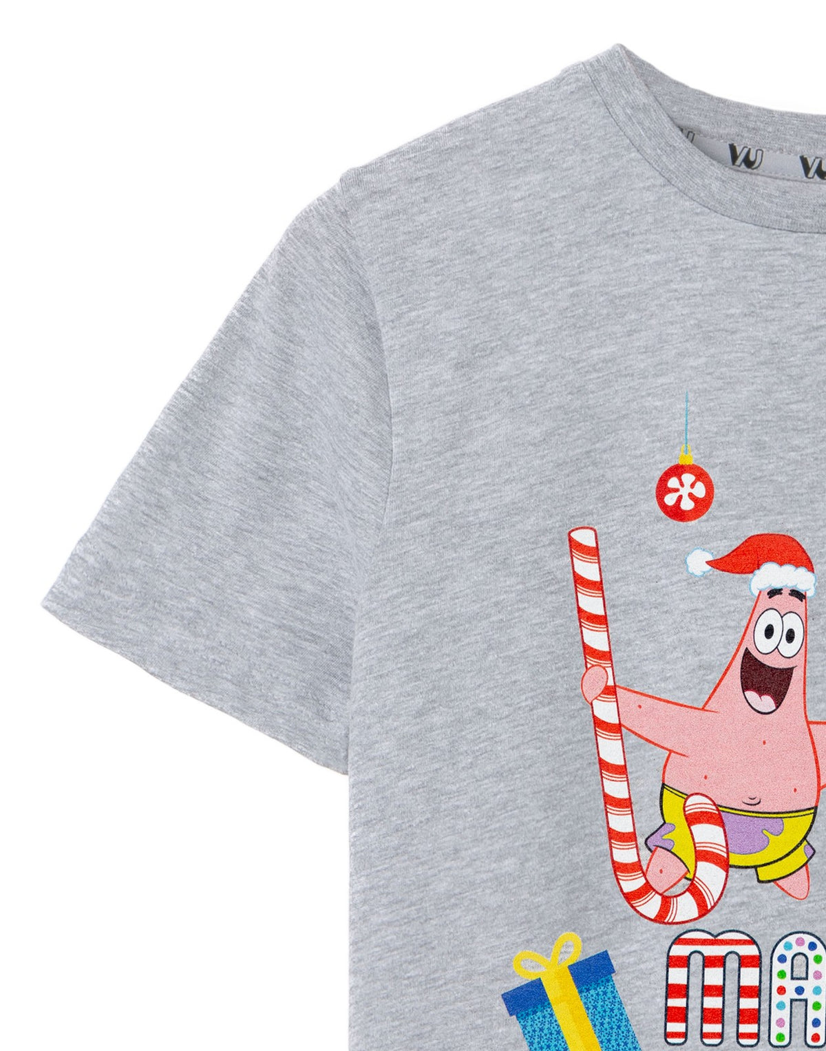 SpongeBob SquarePants Short Sleeved T-Shirt | Unisex Kids Grey Marl | Official M