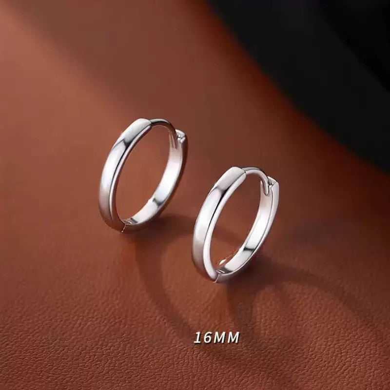 Womens Girls 925 Sterling Silver Fashion Huggie Hoop Earrings Jewellery Gift UK