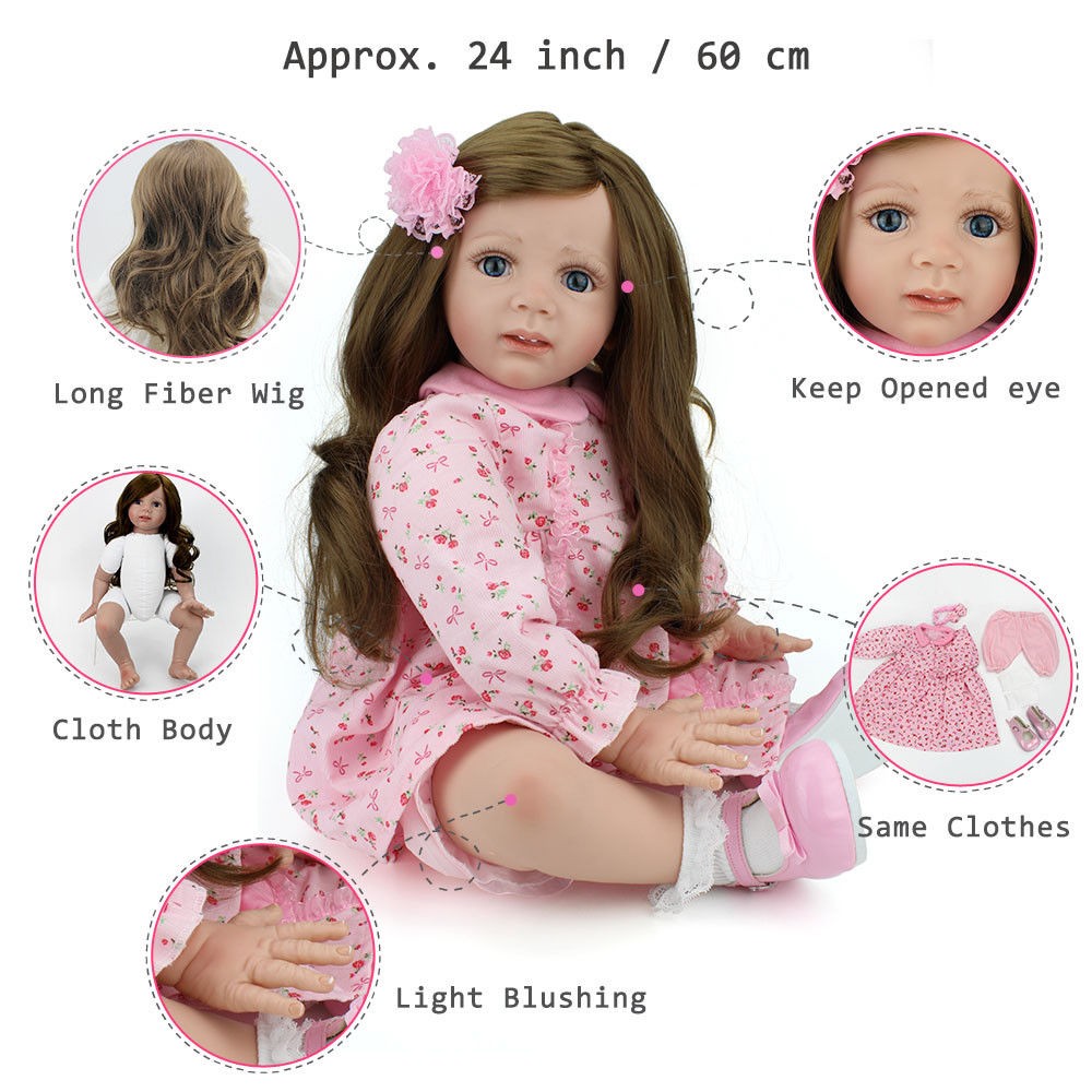 Handmade Real Life Reborn Baby Dolls Vinyl Silicone Realistic Newborn Girl Gift