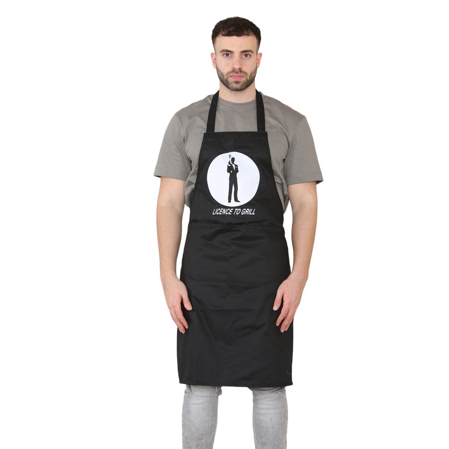 Licence to Grill James Bond 007 Novelty Apron. BBQ or Kitchen. Men & Women.