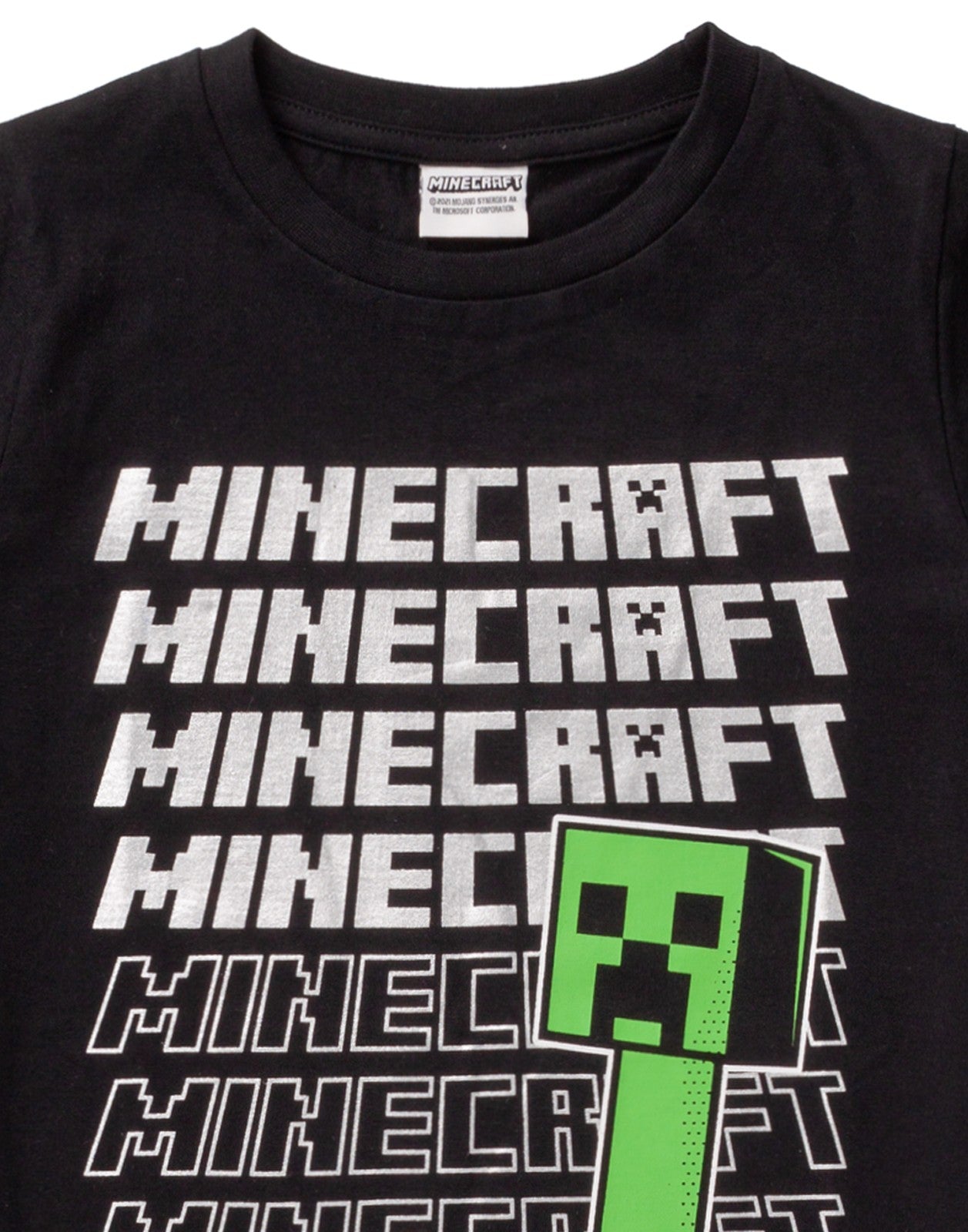 Minecraft Short Sleeved T-Shirt | Boys Black Gaming | Official Merch