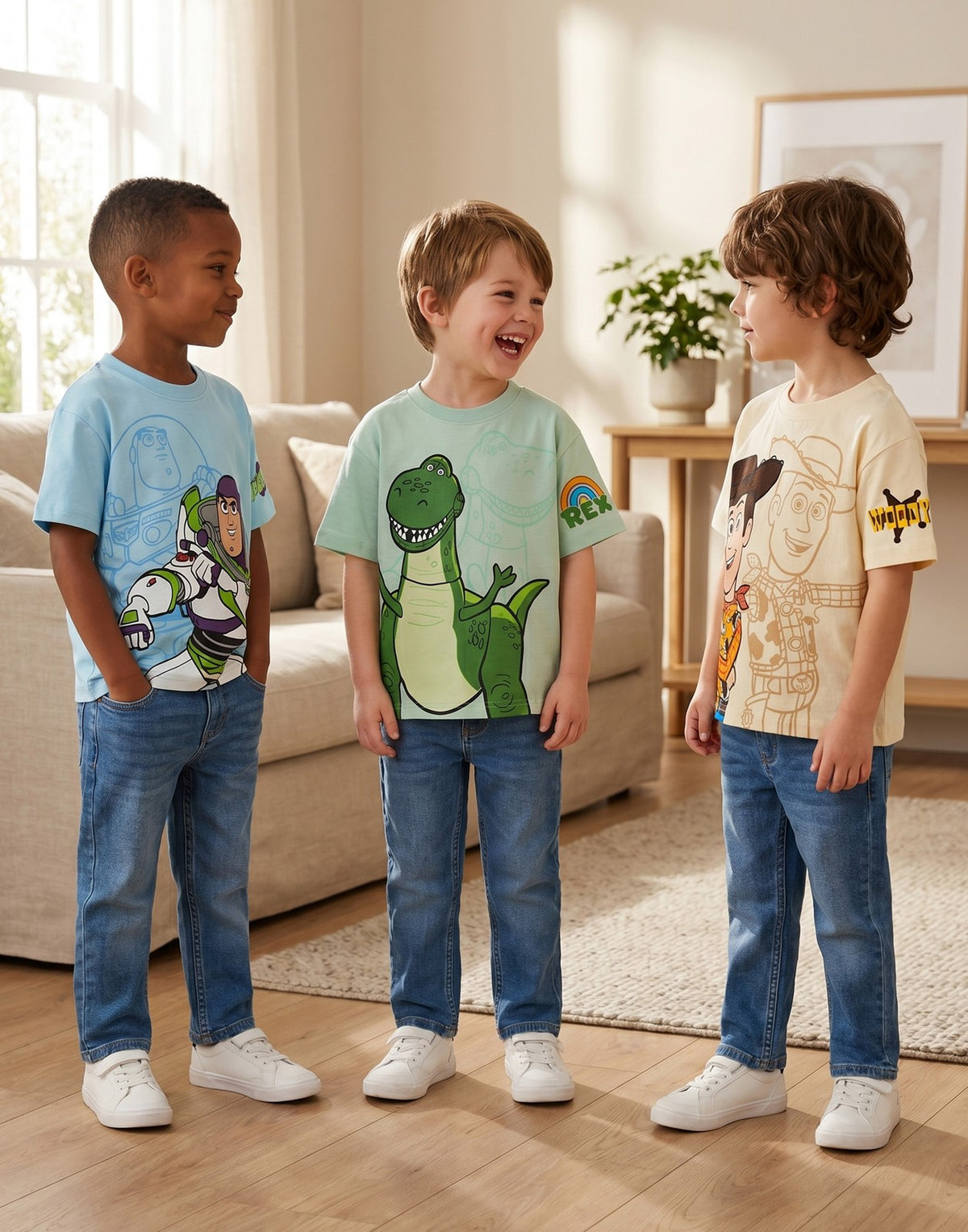 Disney Multi-Pack of 3 Short-Sleeved T-Shirts | Boys Multicoloured | Official Me