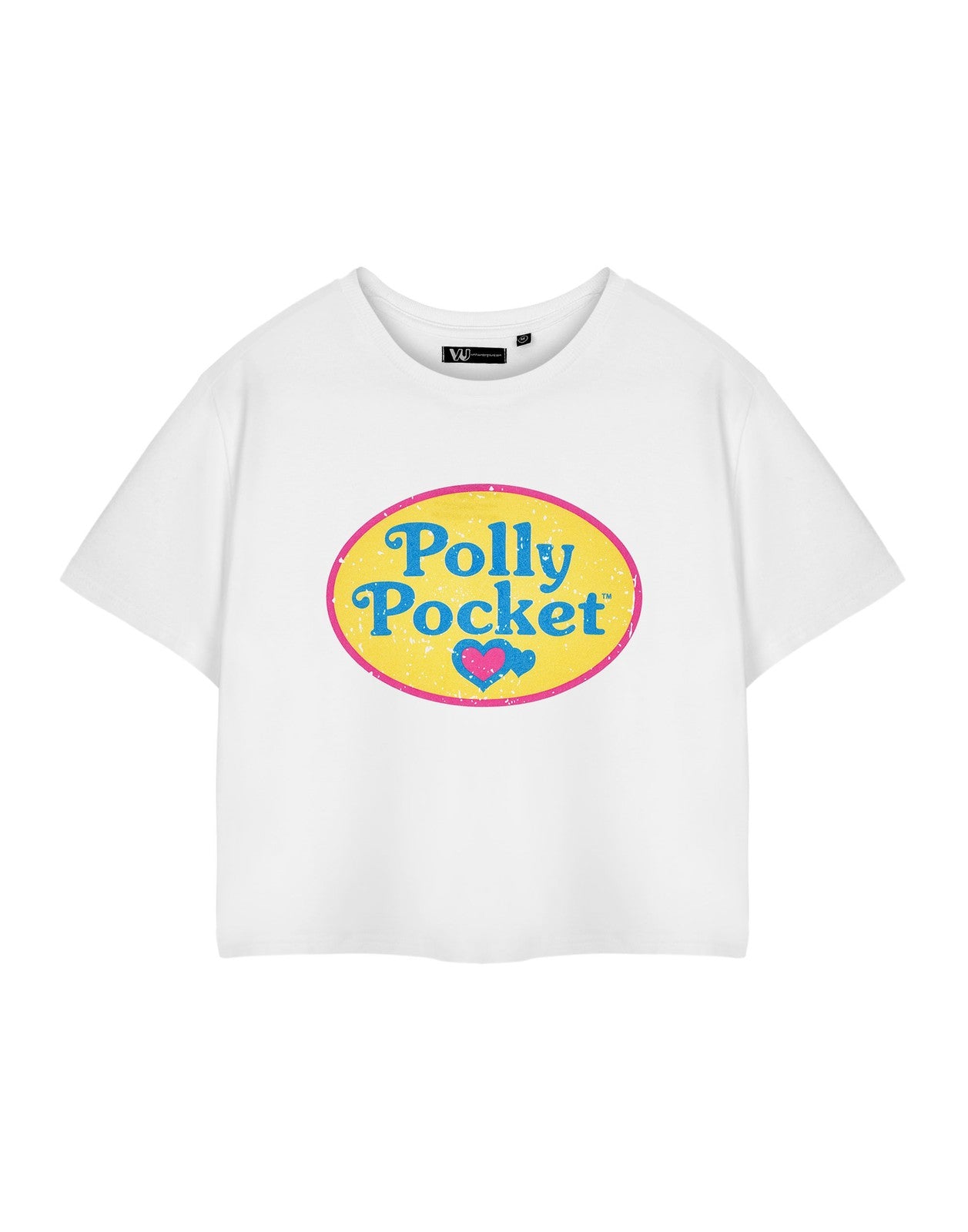 Polly Pocket Cropped Short Sleeved T-Shirt | Womens White | Official Merch