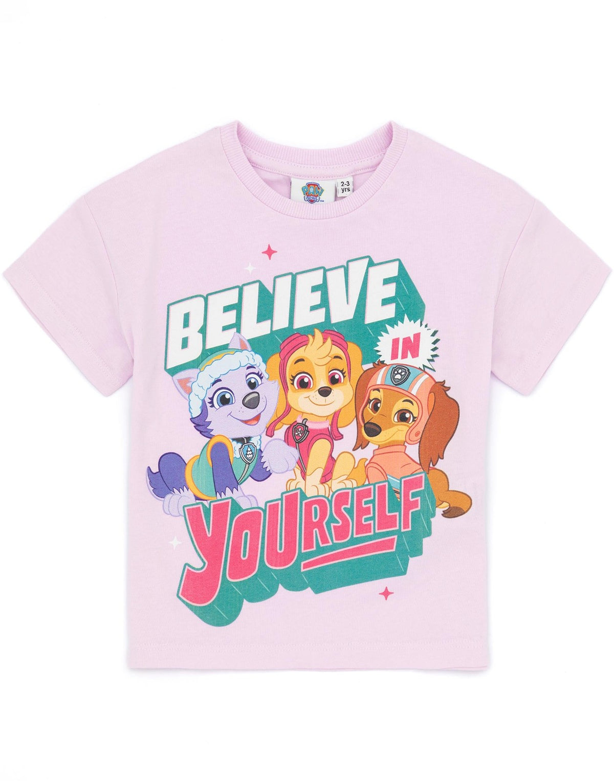 Paw Patrol Multi-Pack of 2 Short-Sleeved T-Shirts | Girls Multicoloured | Offici