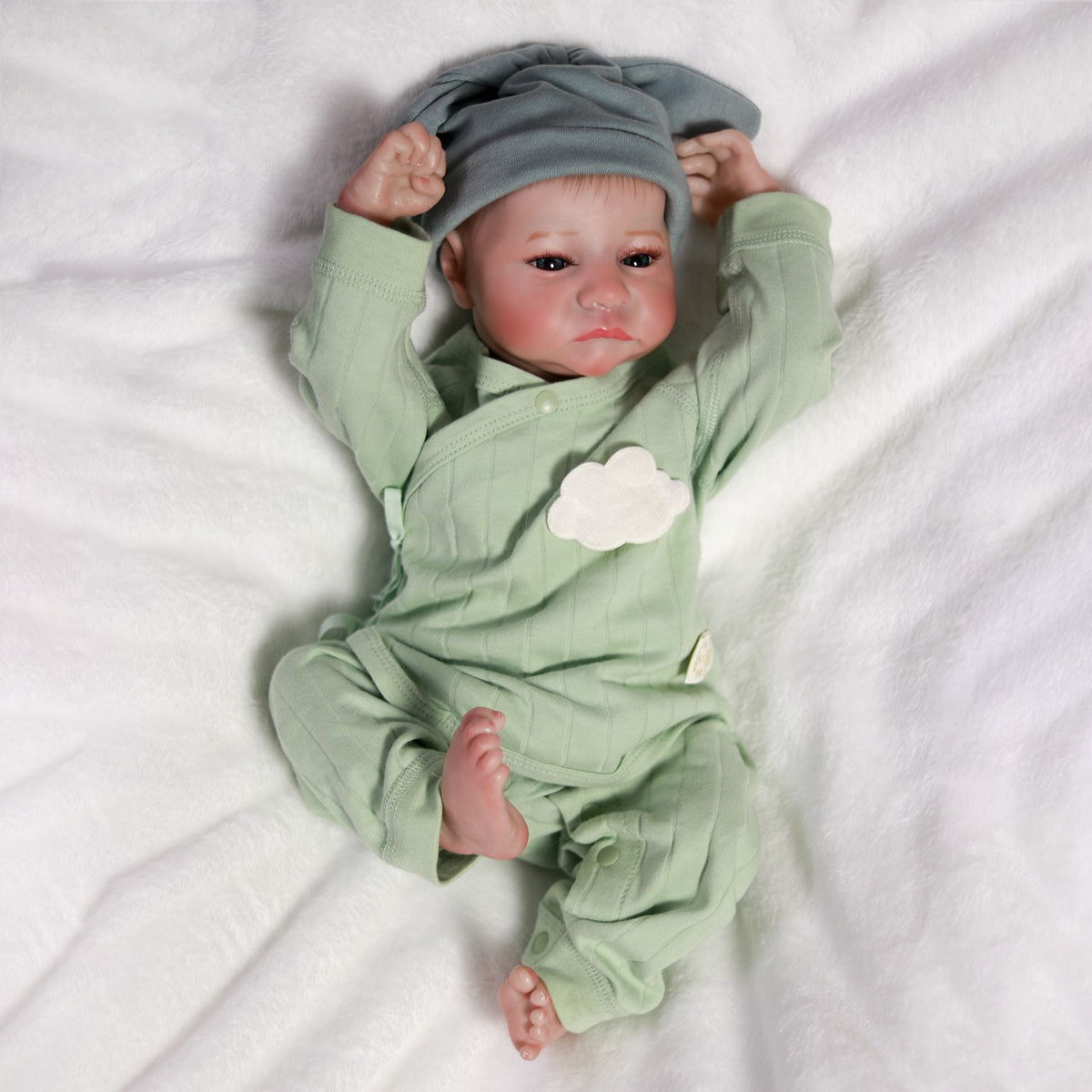 18" Lifelike Waterproof Reborn Baby Dolls Newborn Boy Doll Full Body Vinyl Twins
