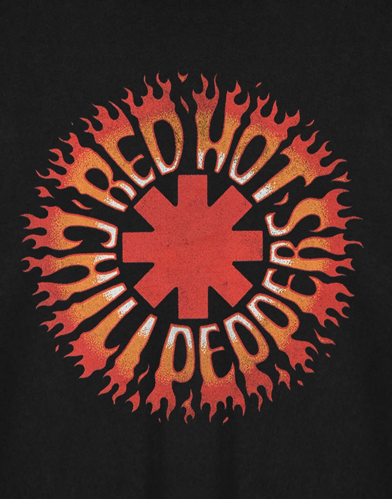 Red Hot Chili Peppers Cropped Short Sleeved T-Shirt | Womens Black | Official Me