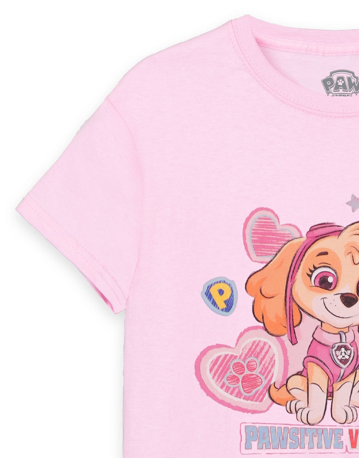 Paw Patrol Short Sleeved T-Shirt | Girls Pink | Official Merch