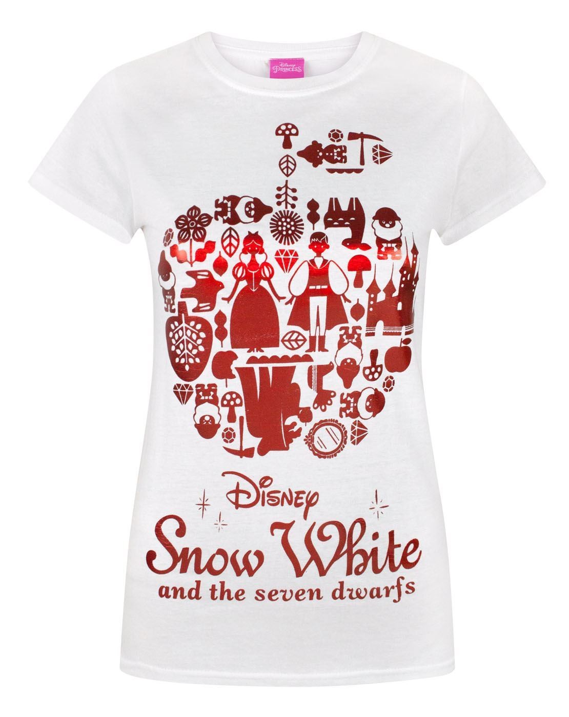 Disney Short Sleeved T-Shirt | Womens White | Official Merch