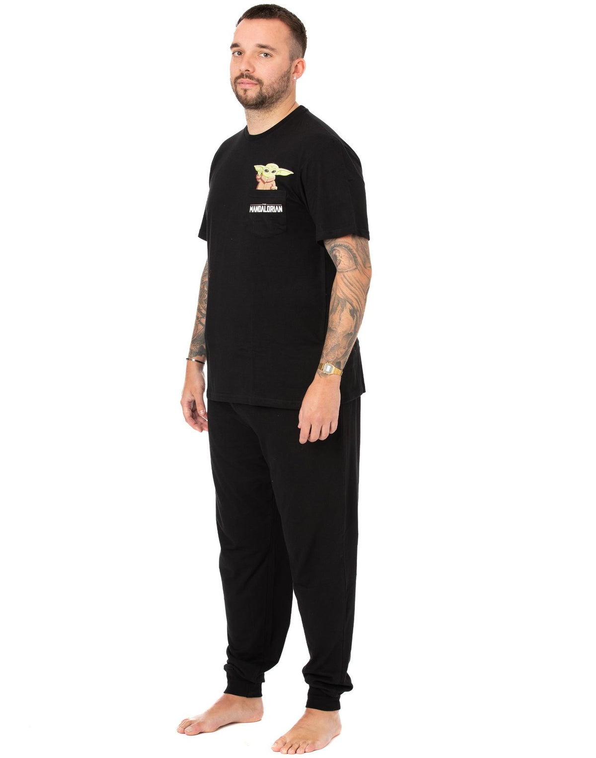 Star Wars Short Sleeve Long Leg Pyjama Set | Mens Black | Official Merch