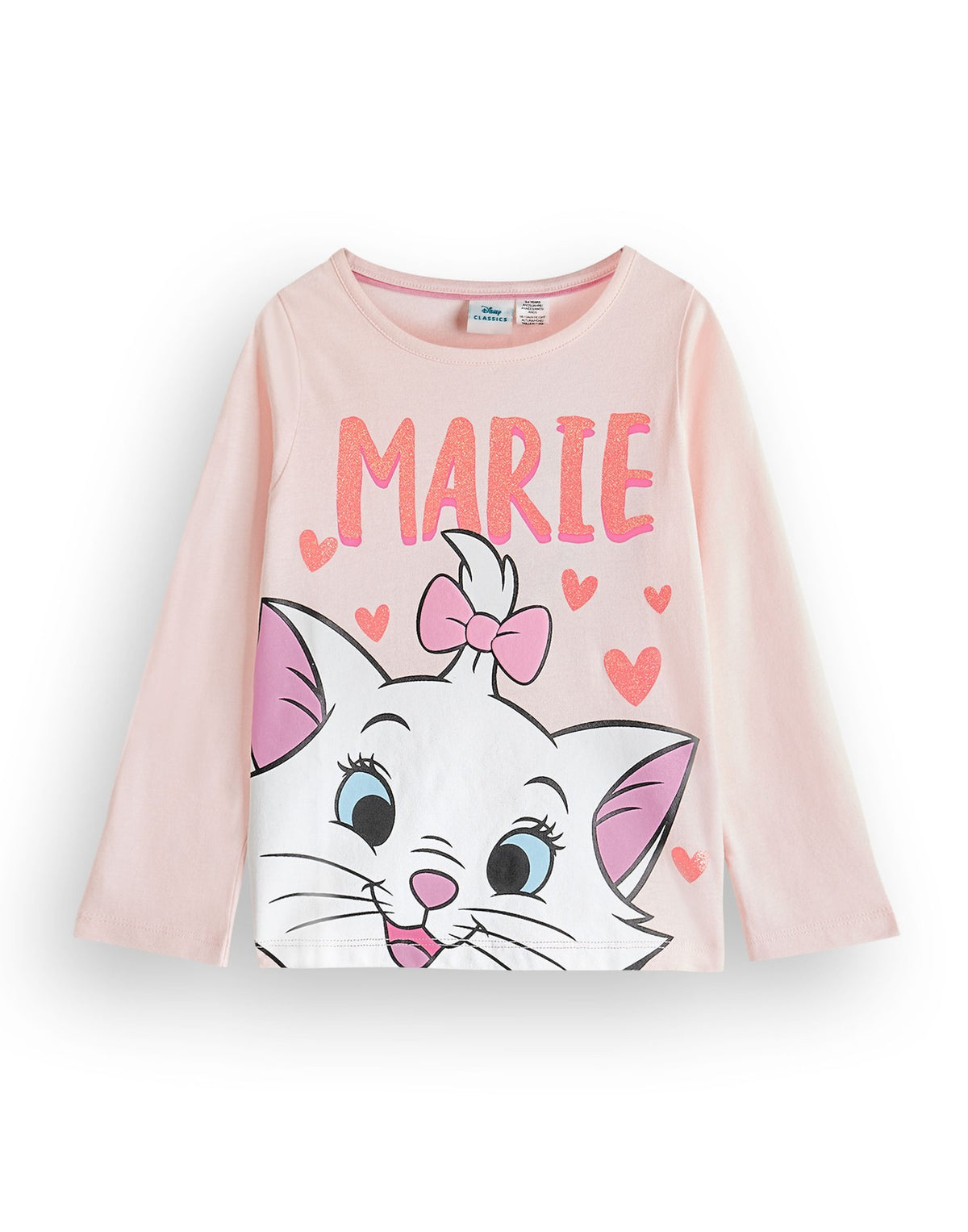 Disney Long Sleeve Long Leg Pyjama Set | Girls Pink | Official Merch