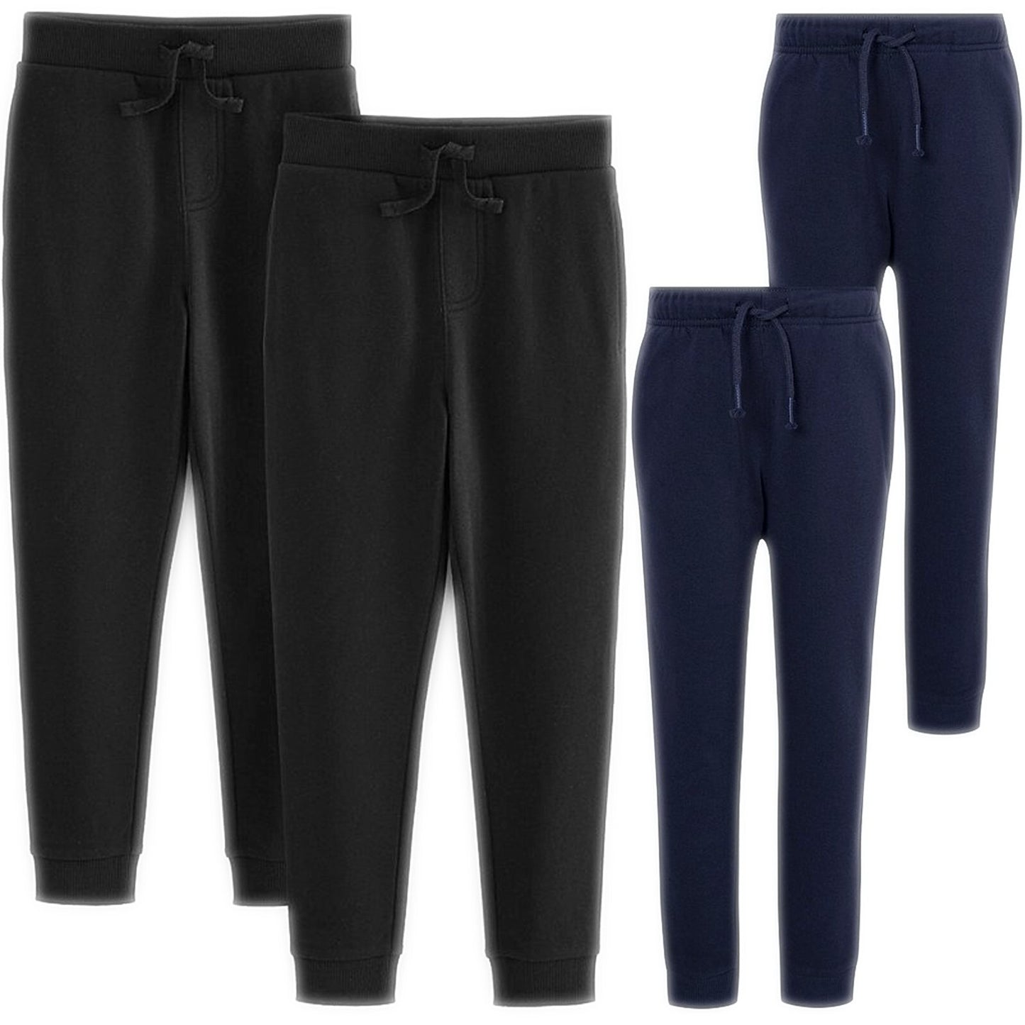 2 PACK KIDS JOGGERS CHILDRENS SLIM LEG SCHOOL SOFT JERSEY COMFORTABLE PE TROUSER