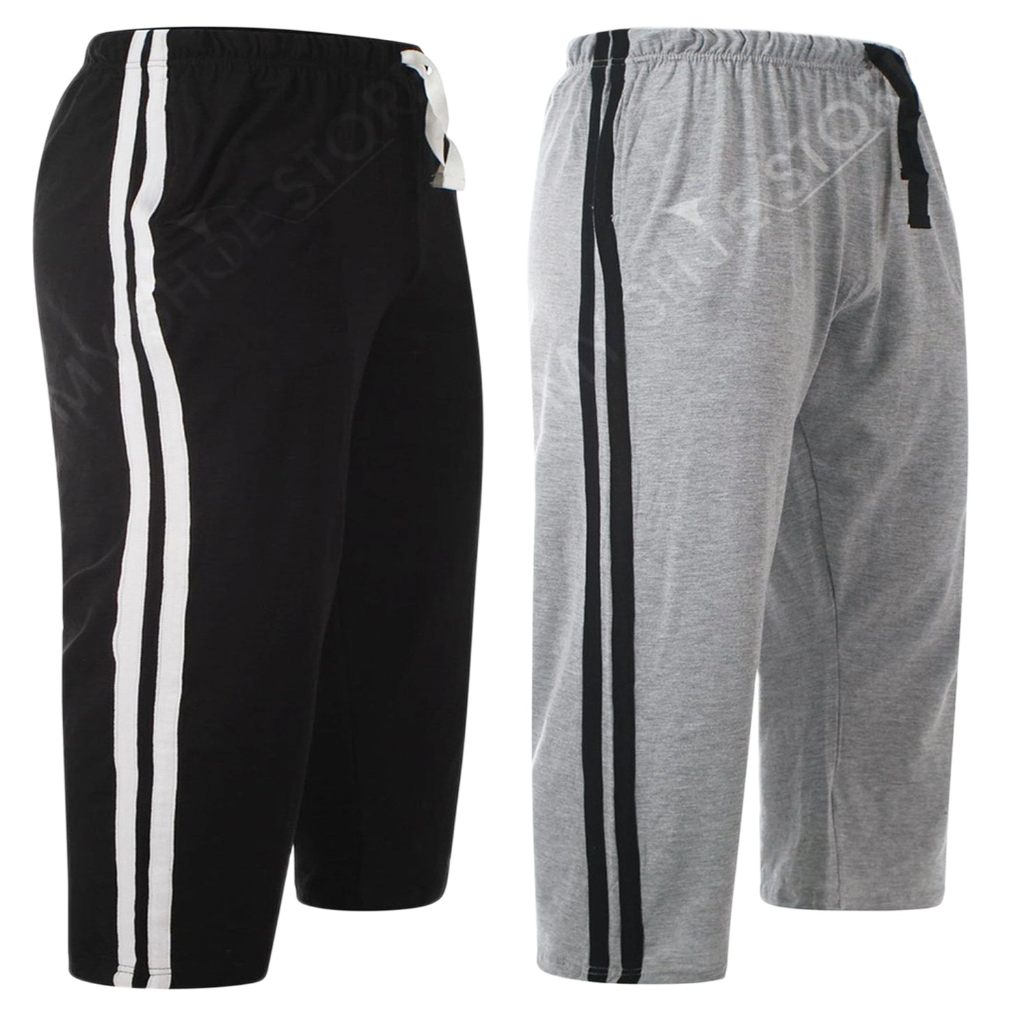 2 PACK MENS LOUNGE SHORTS COTTON PJS NIGHT WEAR CASUAL PYJAMAS SLEEPWEAR BOTTOM