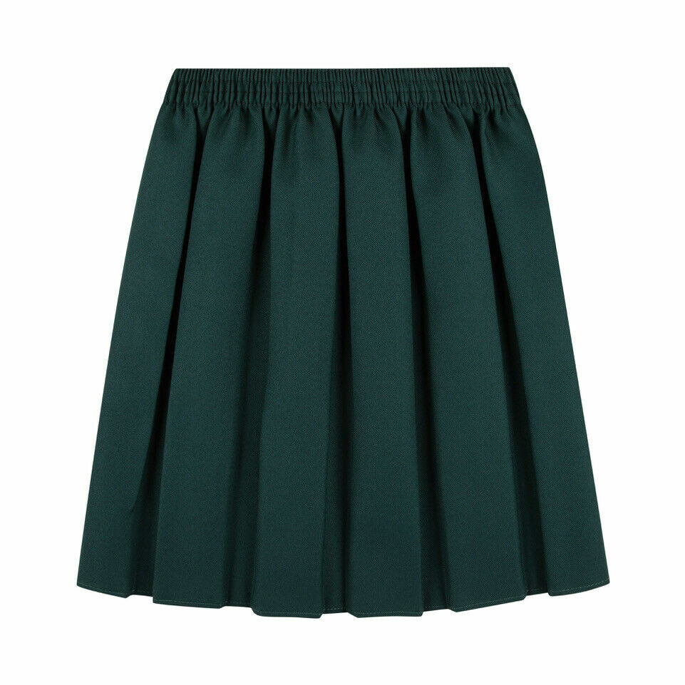 SCHOOL UNIFORM SKIRT GIRLS BACK TO SCHOOL UK BOX PLEATED ROUND ELASTICATED WAIST