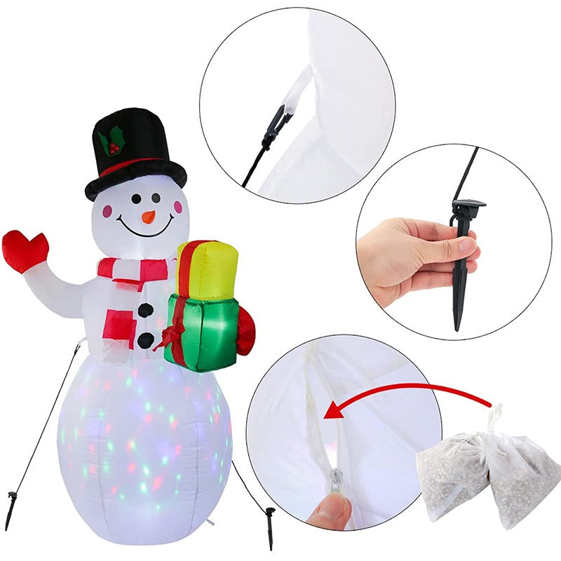 5FT Christmas Inflatable Snowman w/LED Light Blow Up Indoor/outdoor Garden Decor