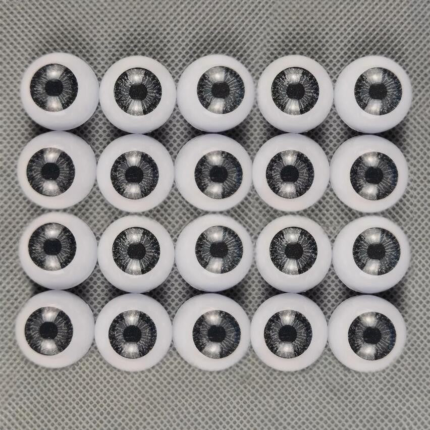 10 Pairs Half Round Acrylic Eyes Eyeballs for Reborn Baby Dolls Kit DIY Repair
