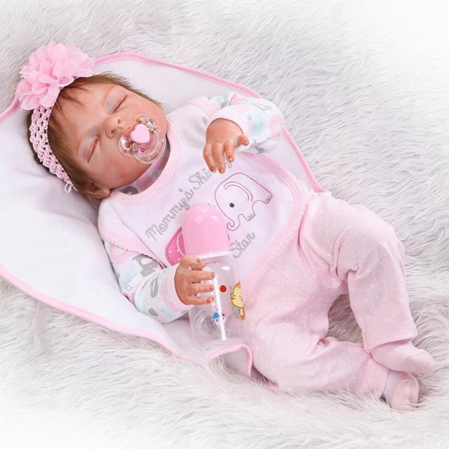 22" Lifelike Reborn Dolls Waterproof Baby Doll Full Body Silicone Vinyl Boy/Girl
