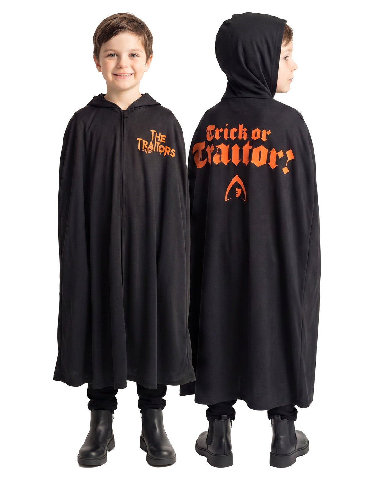 The Traitors 1 Piece Costume | Boys Black | Official Merch