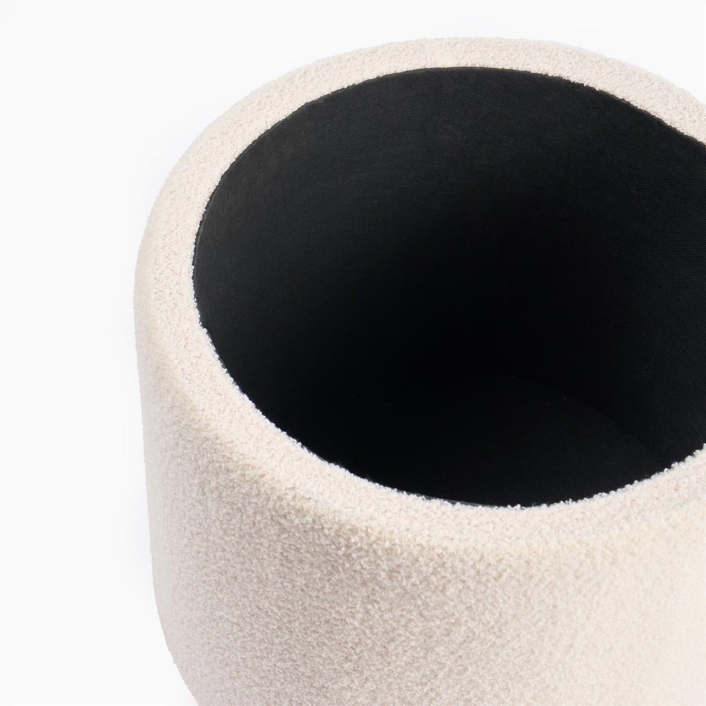 OHS Ottoman Stool Storage Boucle Vanity Seat Soft Foot Rest Pouffe Home Chair