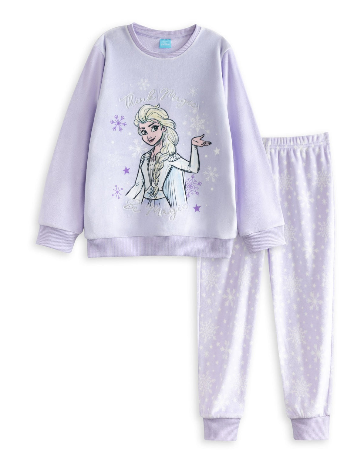 Disney Long Sleeve Long Leg Pyjama Set | Girls Purple | Official Merch
