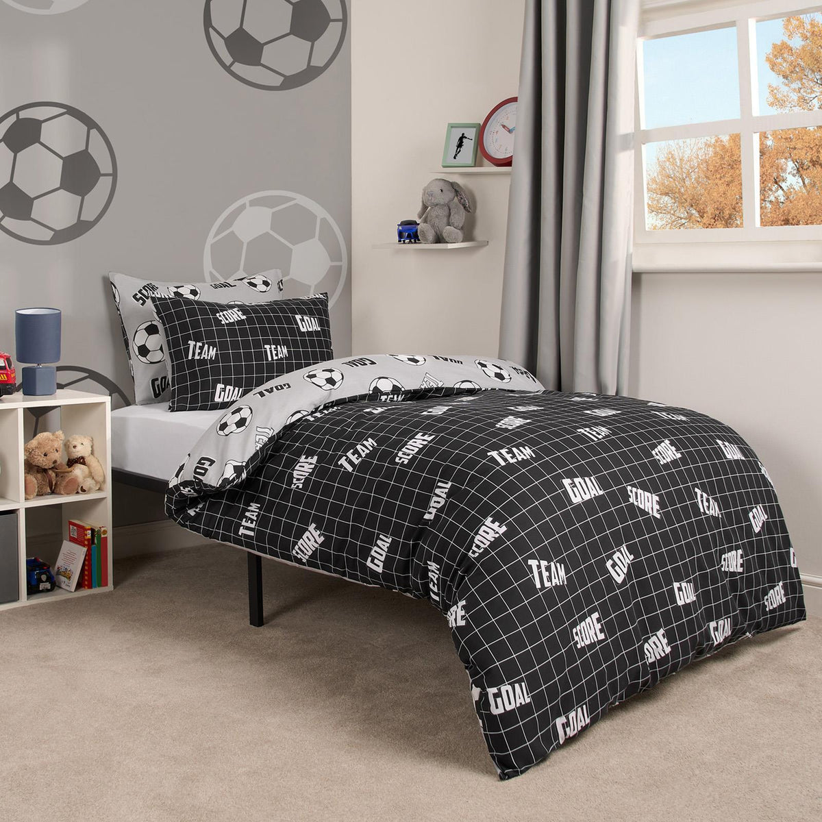 Football Duvet Cover Set Reversible Kids Bedding Quilt Pillowcase Single Double