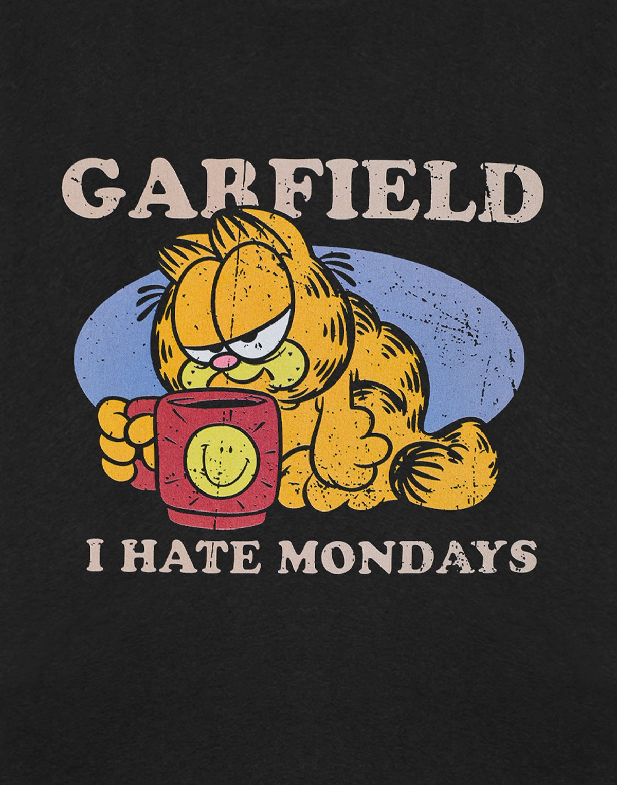 Garfield Short Sleeved T-Shirt | Mens Black | Official Merch