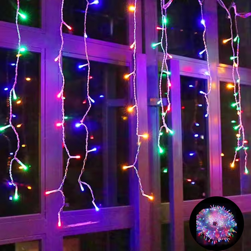 CHRISTMAS LED WHITE SNOWING ICICLE BRIGHT PARTY WEDDING XMAS OUTDOOR LIGHTS