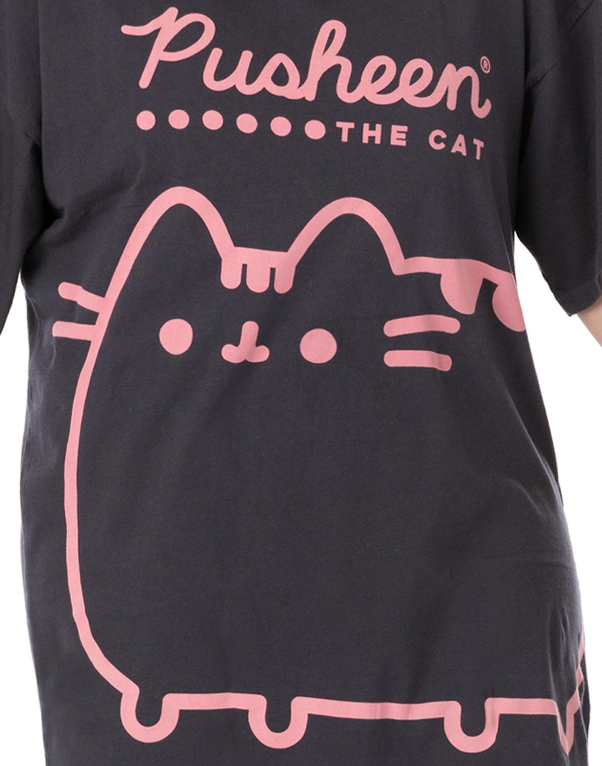 Pusheen Oversized Short Sleeved T-Shirt | Womens Grey | Official Merch