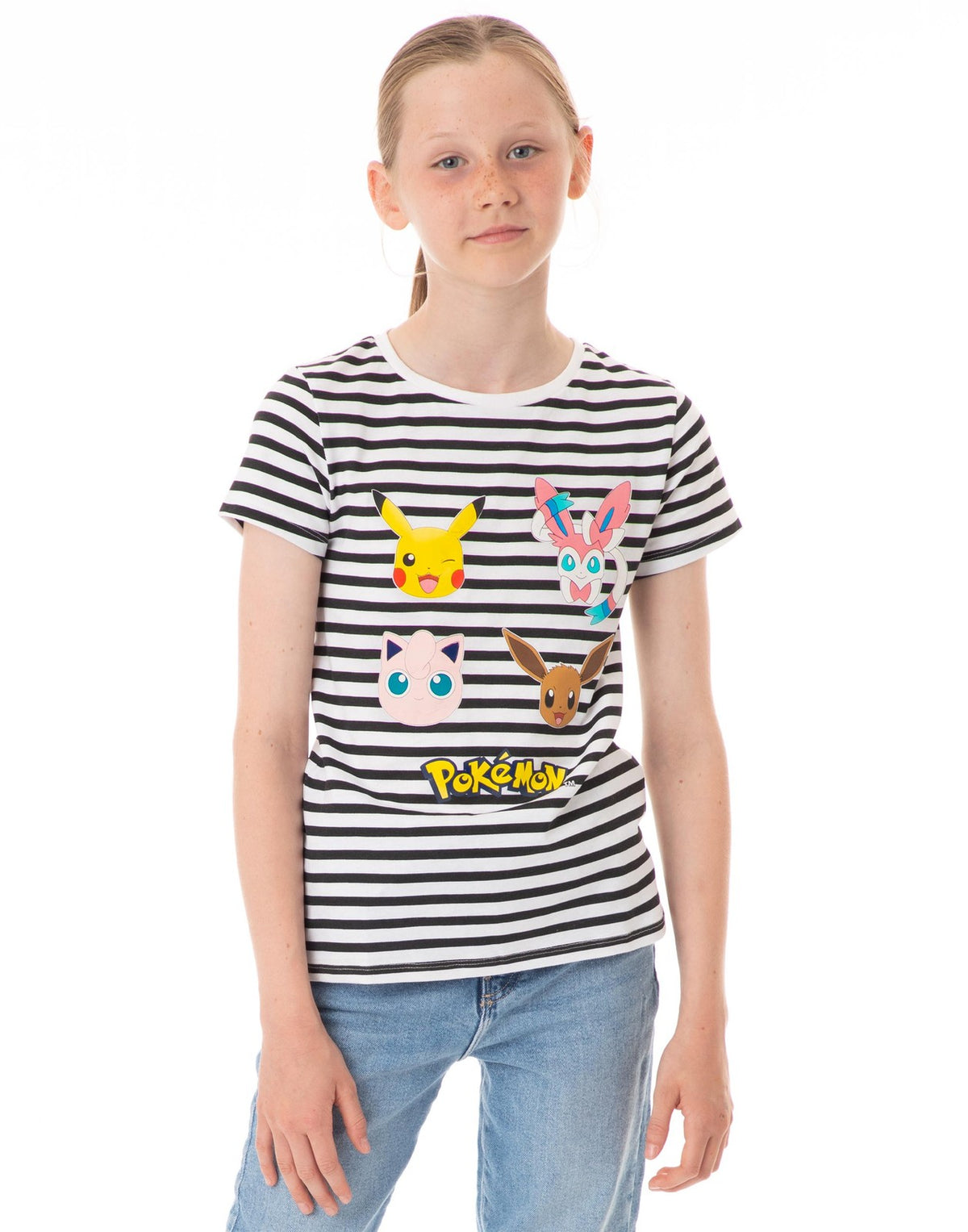 Pokemon Short Sleeved T-Shirt | Girls White | Official Merch