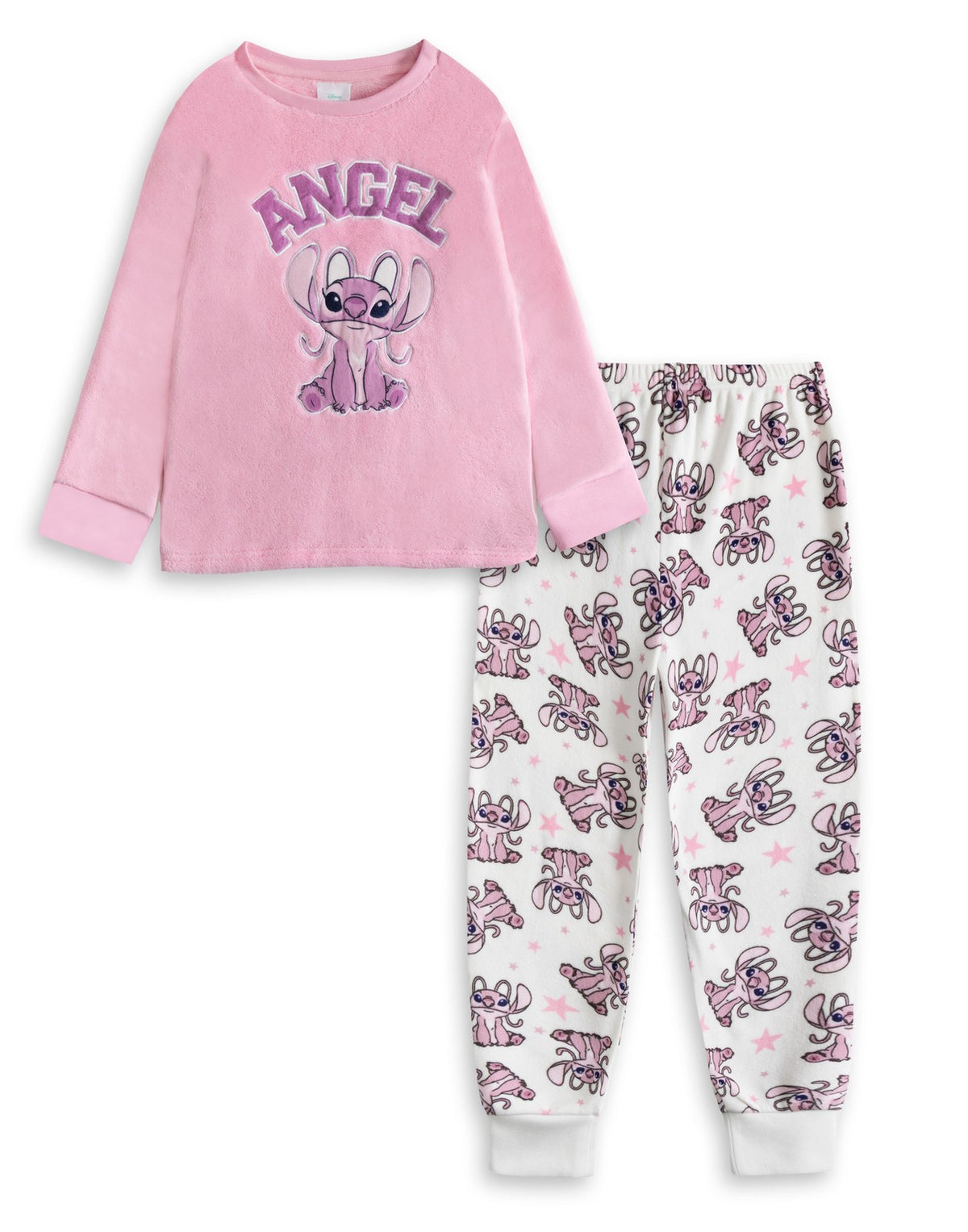Disney Long Sleeve Long Leg Pyjama Set | Girls Pink | Official Merch