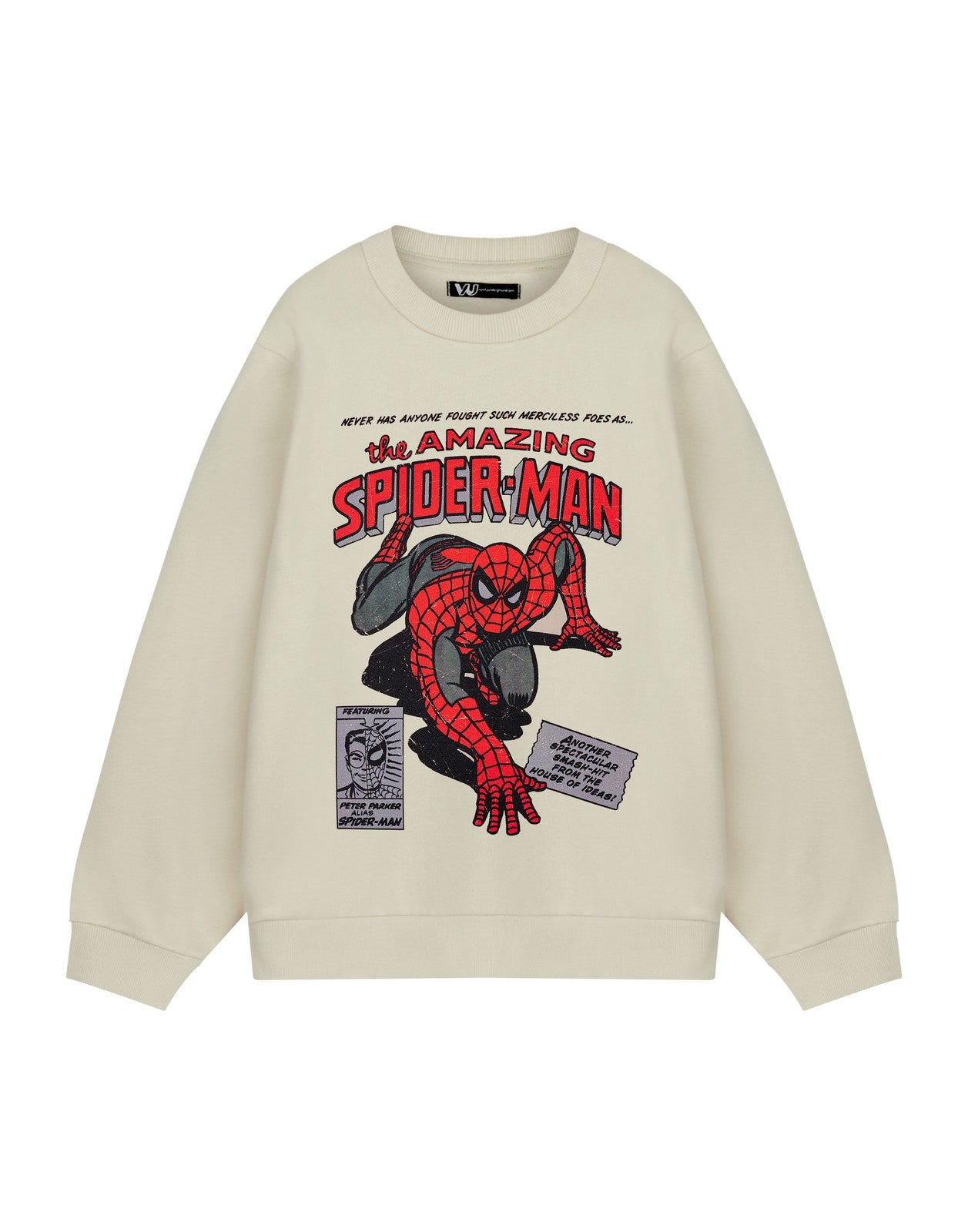 Marvel Sweatshirt | Mens Oatmeal | Official Merch