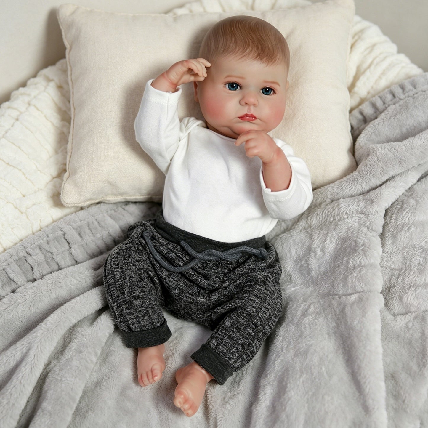Real Life Reborn Baby Boy Doll Full Body Vinyl Silicone Newborn Babies Xmas Gift