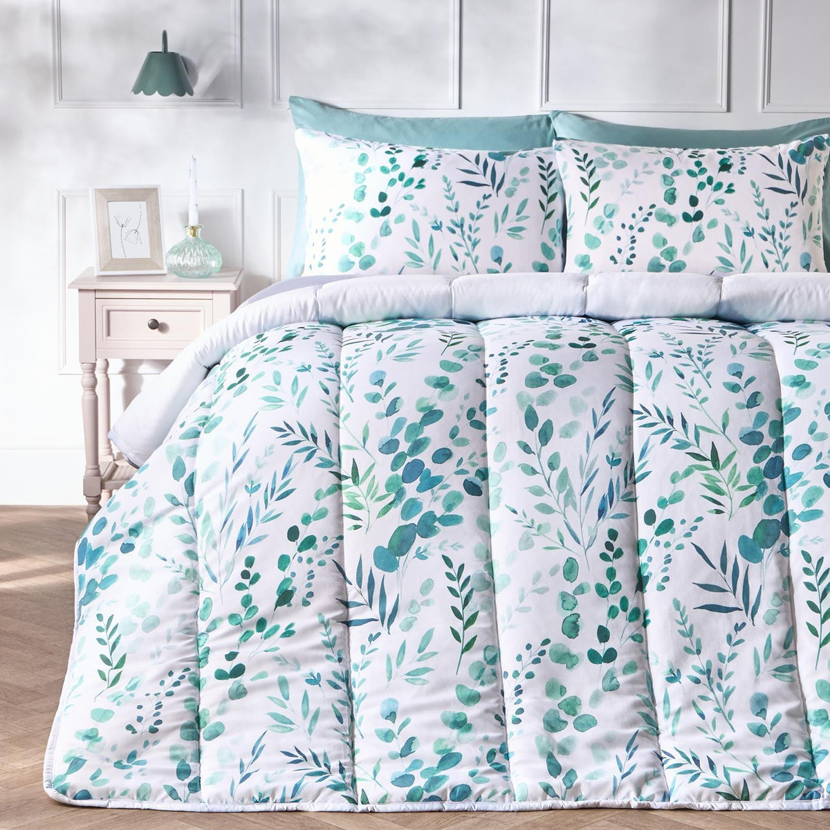 OHS Coverless Duvet & Pillowcase 10.5 Tog Floral Print Bedding Set Easy Care