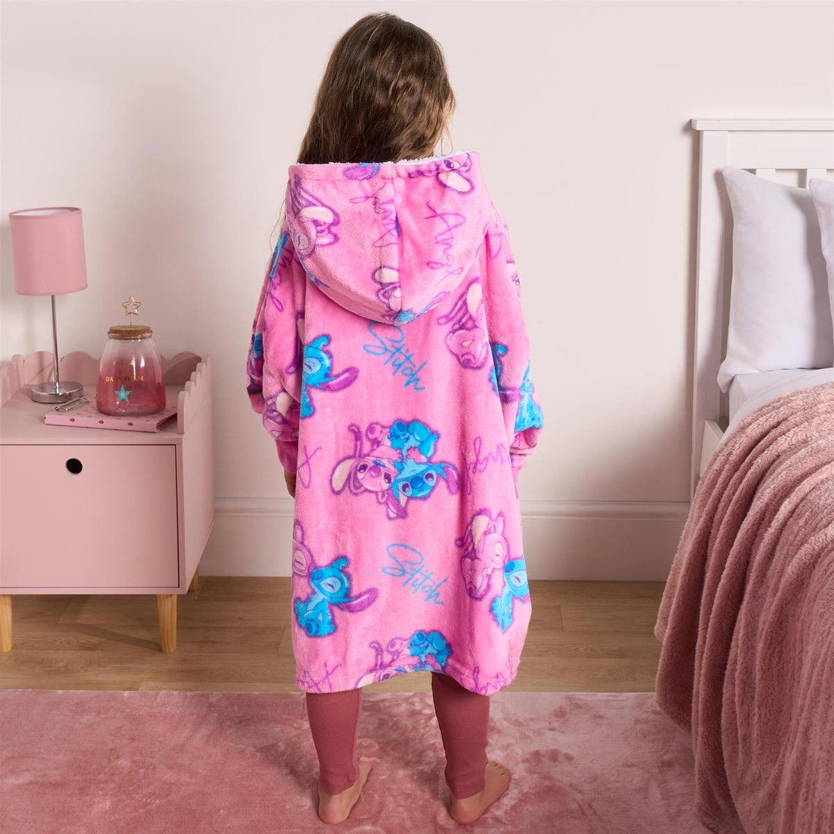 Stitch Hoodie Blanket Sherpa Oversized Jumper Soft Fleece Warm Wearable Throw