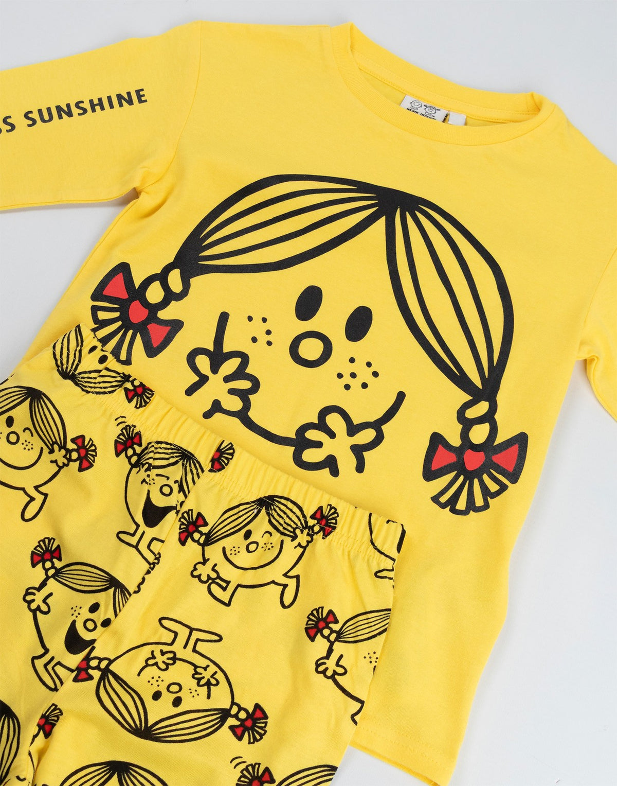 Mr. Men & Little Miss Long Sleeve Long Leg Pyjama Set | Girls Yellow | Official