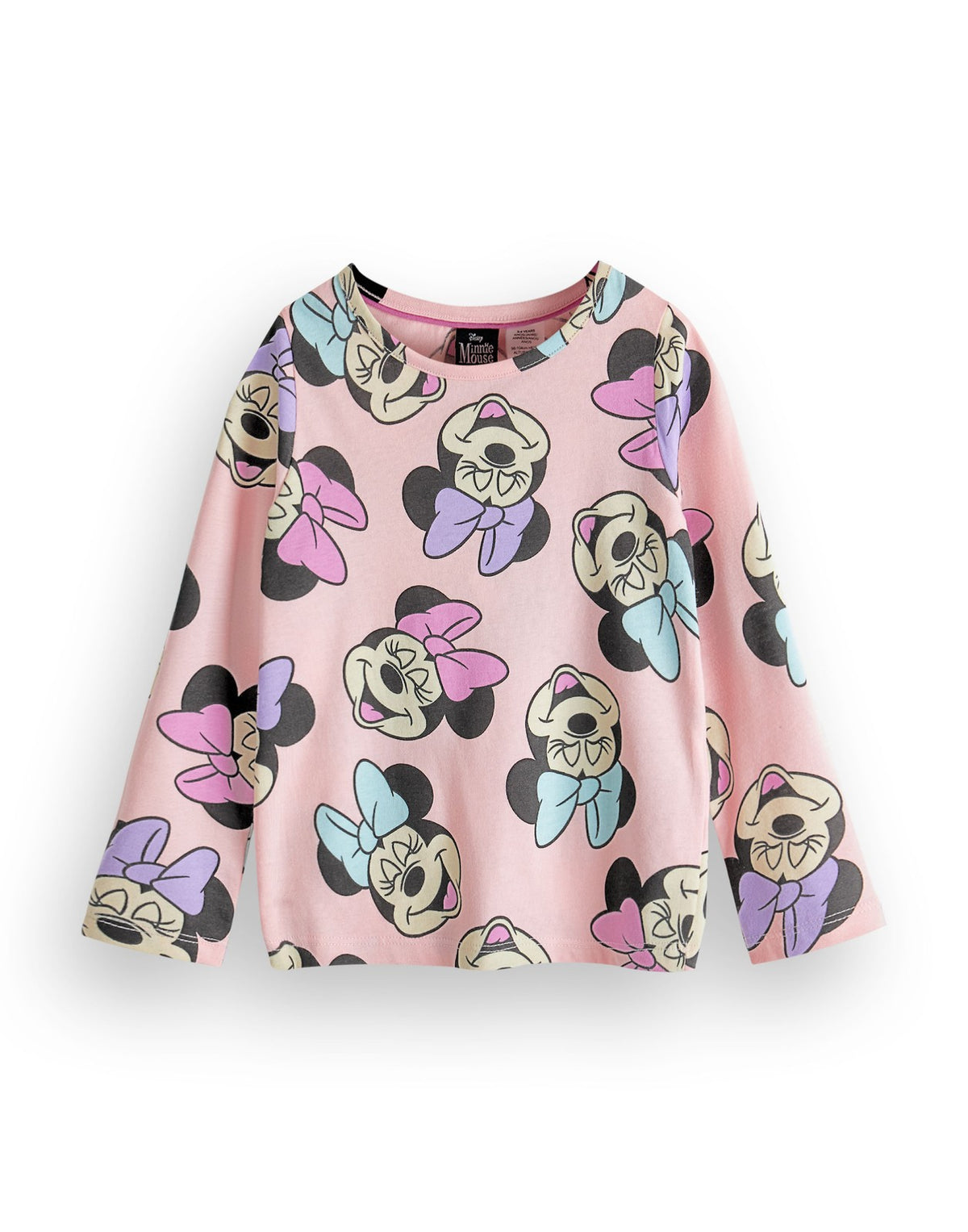Disney Long Sleeve Long Leg Pyjama Set | Girls Pink | Official Merch