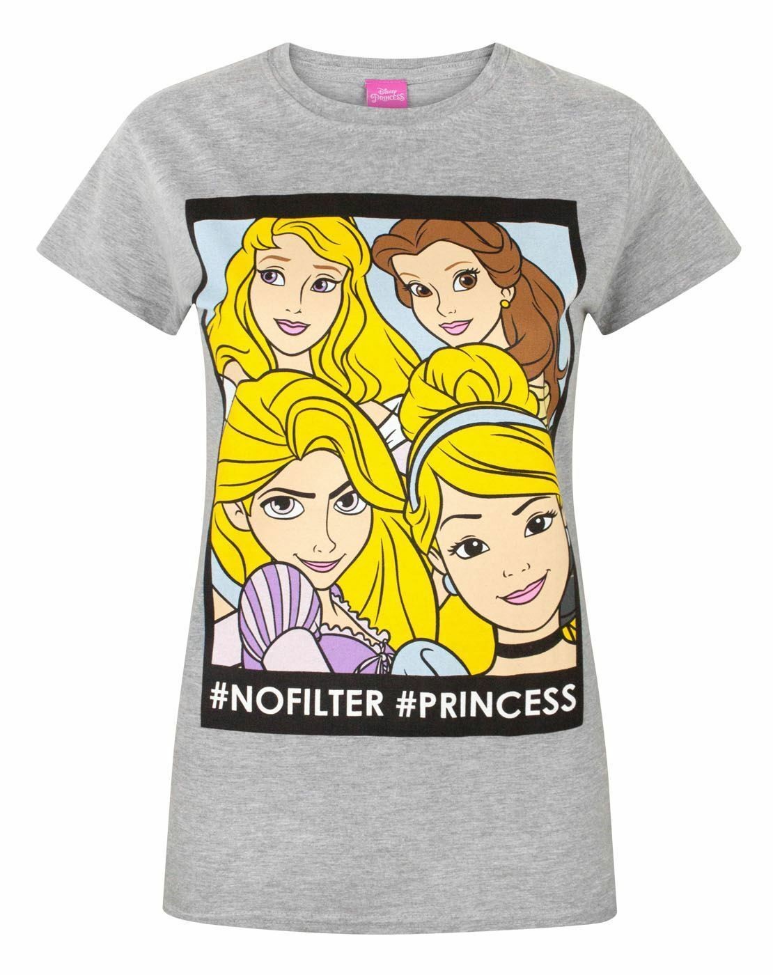 Disney Short Sleeved T-Shirt | Womens Grey | Official Merch