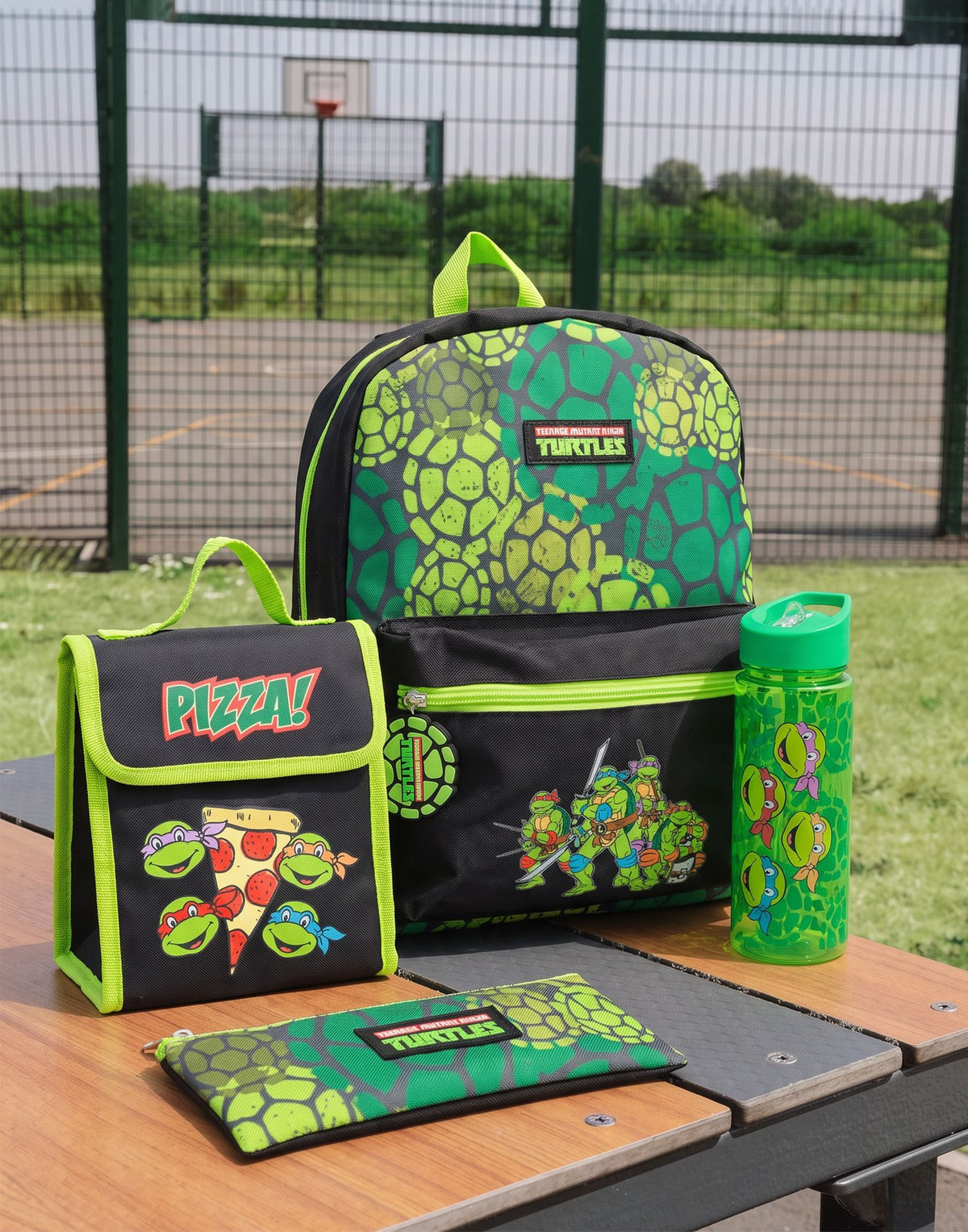 Teenage Mutant Ninja Turtles 4 Piece Backpack Set | Unisex Kids Green | Official