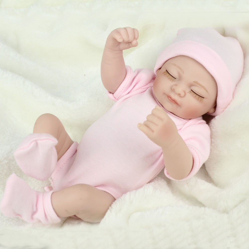 Lifelike Reborn Dolls Mini Girl/Boy/Twins Full Body Vinyl Silicone Newborn Baby