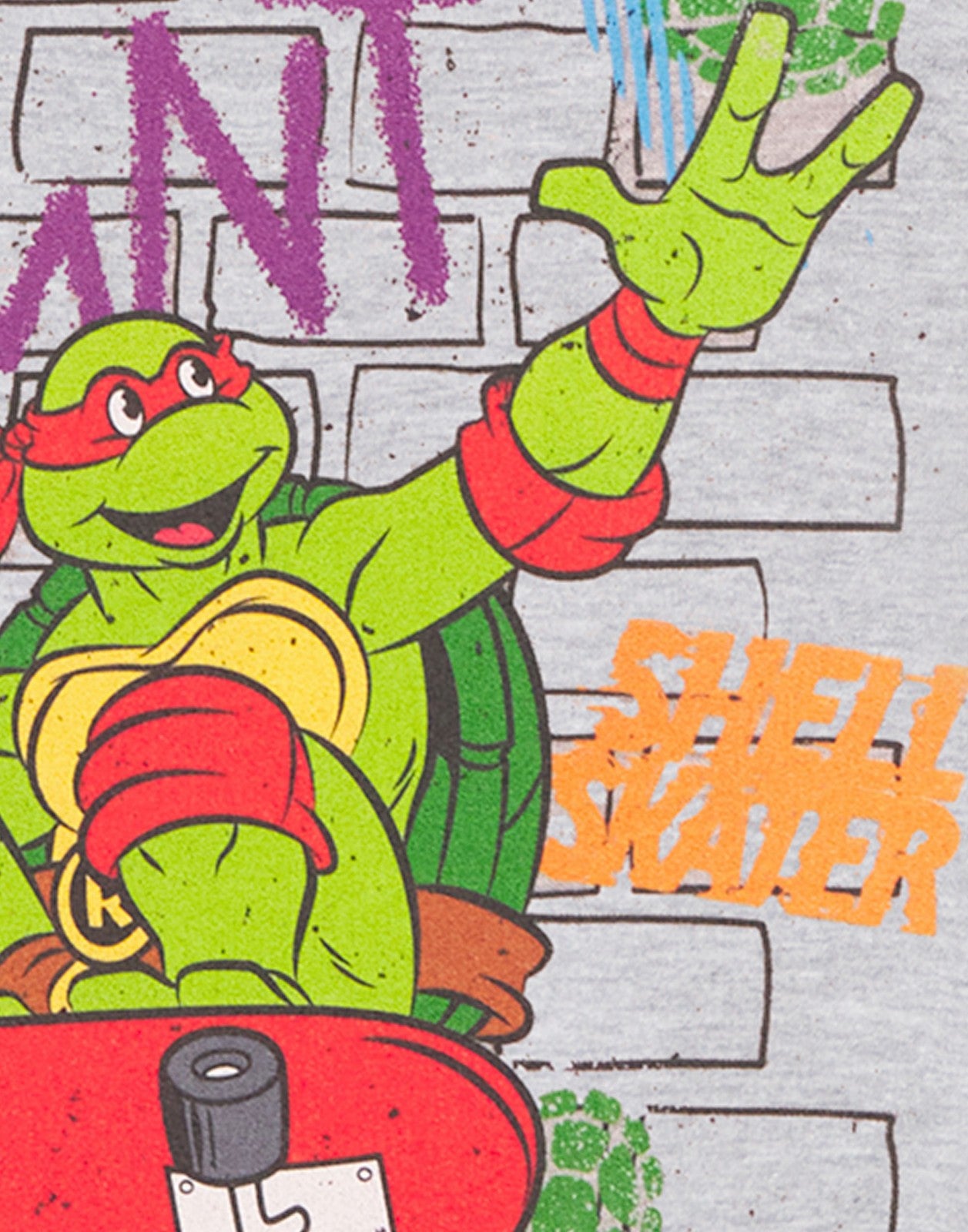 Teenage Mutant Ninja Turtles Hoodie | Boys Grey Marl | Official Merch